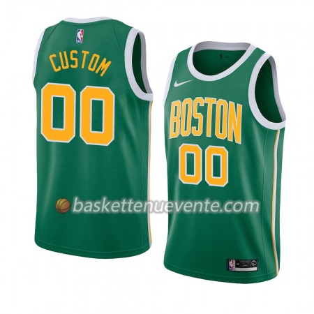 Maillot Basket Boston Celtics Personnalisé 2018-19 Nike Vert Swingman - Homme